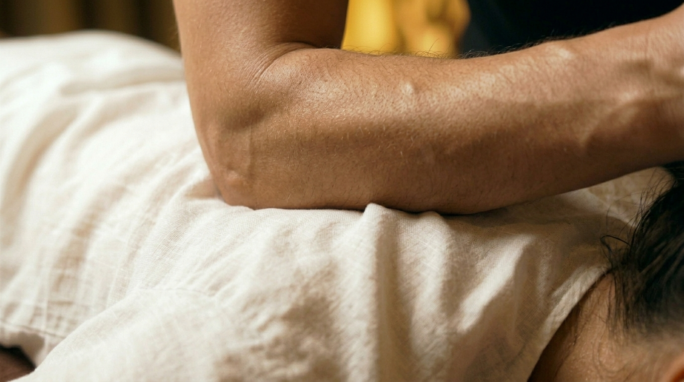 Traditional Thai stretching massage session